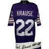 Image 1 : Paul Krause Signed Minnesota Vikings Purple Prostyle Jersey HOF 98- JSA Hologram