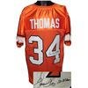 Image 1 : Thurman Thomas Signed Oklahoma State Cowboys Orange Custom Jersey 2X All American