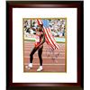 Image 1 : Carl Lewis Signed Team USA 16X20 Flag Photo 9 X GM Custom Framed- Tri-Star Hologram