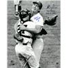 Image 1 : Dave Righetti Signed New York Yankees 16X20 B&W Photo (Celebration Hug-No Hitter- July 4, 1983)