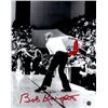 Image 1 : Bobby Knight Signed Indiana Hoosiers 8X10 Black & White Photo Throwing Red Chair (Red Signature)- St