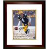 Image 1 : Brett Favre Signed Green Bay Packers 8X10 Photo (Green Jersey Snow) Custom Framed- Favre Hologram