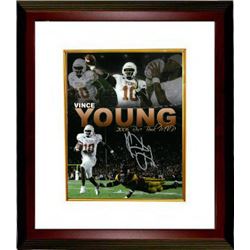Vince Young Signed Texas Longhorns 8X10 Photo Custom Framed (Rose Bowl Collage)
