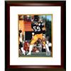 Image 1 : Jack Ham Signed Pittsburgh Steelers 8X10 Photo Custom Framed HOF 88 (Black Jersey- Hands On Knees)