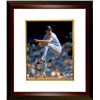 Image 1 : Bret Saberhagen Signed Kansas City Royals 8X10 Photo Custom Framed (Blue Jersey Pitching)- Steiner H