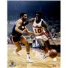 Image 1 : Earl Monroe Signed Baltimore Bullets 8X10 Photo (Dribbling Vs Walt Clyde Frazier)- Steiner Hologram