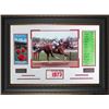 Ron Turcotte 1973 Kentucky Derby Horse Racing Unsigned Photo Leather Framed 22X32 W/ Ticket And Race