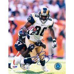Isaac Bruce Signed St. Louis Rams 8X10 Photo- PSA Hologram