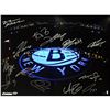 Image 1 : Brooklyn Nets Team Signed “B” Logo Lit Up On Dark Court 16X20 Photo