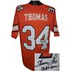 Image 1 : Thurman Thomas Signed Oklahoma State Cowboys Orange Custom Jersey 2X All American