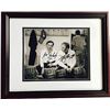 Image 1 : Gerry Cheevers Signed Boston Bruins 8X10 B&W Photo Custom Framed With Ed Johnston Minor Ding