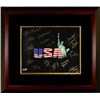 Image 1 : Lolo Jones Signed Olympic Winners 16X20 Photo Custom Framed (Black USA) W/ 15 Signatures (14 Gold Me