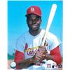 Image 1 : Lou Brock Unsigned St. Louis Cardinals 8X10 Photo