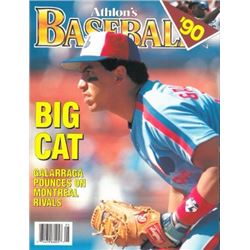 Andres Galarraga Unsigned Montreal Expos Athlon Sports 1990 MLB Baseball Preview Magazine