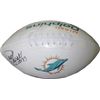 Image 1 : Paul Warfield Signed Miami Dolphins Logo Football Dual 17-0 & HOF 83