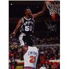 Image 1 : David Robinson Signed San Antonio Spurs 16X20 Photo Dunk Over Wilkins