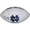 Image 1 : Johnny Lattner Signed Notre Dame Fighting Irish White Logo Football Heisman 53 (Left Side Sig)