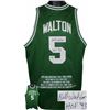 Image 1 : Bill Walton Signed Boston Celtics Green Prostyle Jersey HOF 93 W/ Embroidered Stats