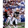 Image 1 : Bernie Kosar Signed Cleveland Browns 8X10 Photo (Brown Jersey Passing)- Steiner Hologram
