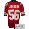 Image 1 : Derrick Johnson Signed Kansas City Chiefs Red Pro Style Jersey (Black Sig)- Johnson Hologram