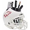 Image 1 : Arkansas Razorbacks (White) NCAA Football Schutt Mini Helmet Desk Caddy