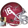 Image 1 : Derrick Henry Signed Alabama Crimson Tide #16 Schutt Full Size Authentic Helmet 2015 National Champi