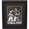 Y.A. Tittle Signed New York Giants B&W Passing Vertical 16X20 Photo HOF 71 Custom Framed