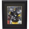 Santonio Holmes Signed Pittsburgh Steelers 16X20 Photo Custom Framed (Black Jersey) - Holmes Hologra