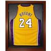 Image 1 : Basketball Jersey Deluxe Full Size Display Case Mahogany