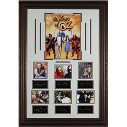 Margaret Hamilton Unsigned The Wizard Of Oz 27X39 Engraved Series Leather Framed 7 Photos W/Cast (En