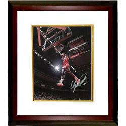 Dominique Wilkins Signed Atlanta Hawks Awesome Dunk 8X10 Photo Custom Framed