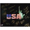 Nancy Kerrigan Signed Olympic Winners 16X20 Photo (Black USA) W/ 15 Signatures (14 Gold Medal Winner