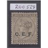 Image 1 : Rare Unlisted Queen Victoria C. E. F. Overprint Stamp