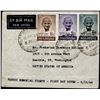 Image 1 : Extreme rare Cover of Gandhi 3+1V with KGVI Stamps Mussoorie to USA