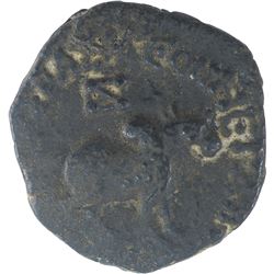 Copper Tetra Drachma Coin of Azes II of Bactrian and Indo Scythian.