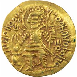 Very Rare Gold Dinar Coin of Vasudeva I of Kushan Dynsty of Oesho Type.