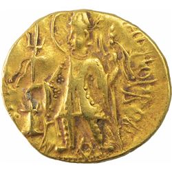 Rare Gold Dinar Coin of Vasishka of Kushan Dynasty.