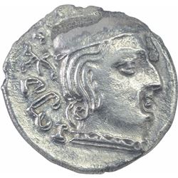 Silver Drachma Coin of Damajadashri II of Western Kshatrapas of Kardamaka Family.