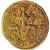 Image 2 : Extremely Rare Gold Dinar Coin of Samudragupta of Gupta Dynasty of Battle Axe Type.