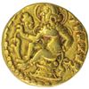 Image 2 : Extremely  Rare Gold Dinar Coin of Kumaragupta I of Gupta Dynasty of Horseman type.