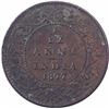 Image 1 : Copper One Twelfth Anna Coin of Victoria Empress of Calcutta Mint of 1877.