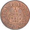 Image 1 : Copper One Twelfth Anna Coin of Victoria Empress of Calcutta Mint of 1898.