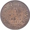 Image 1 : Copper One Twelfth Anna Coin of Victoria Empress of Calcutta Mint of 1901.