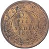 Image 1 : Copper Half Pice Coin of Victoria Empress of Calcutta Mint of 1895.