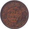 Image 1 : Copper Half Pice Coin of King Edward VII of Calcutta Mint of 1904.