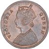 Image 2 : Copper One Quarter Anna Coin of Victoria Queen of Calcutta Mint of 1862.