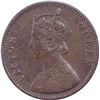 Image 2 : Copper Quarter Anna Coin of Queen Victoria of Bombay Mint of 1862.