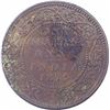 Image 1 : Copper Quarter Anna Coin of Victoria Queen of Bombay Mint of 1875.