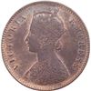 Image 2 : Copper Quarter Anna Coin of Victoria Empress of Calcutta Mint of 1883.