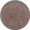 Image 2 : Copper One Quarter Anna Coin of Victoria Empress of Bombay Mint of 1886.